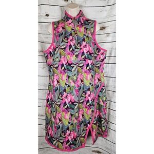 Suzanne Allard x Charlie Paige Stretch Floral Dress XL New Pink Tropical Active
